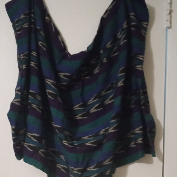 Sharon Young women's button wrap skirt size 4 multicolor geometric Y2K - Picture 4 of 4